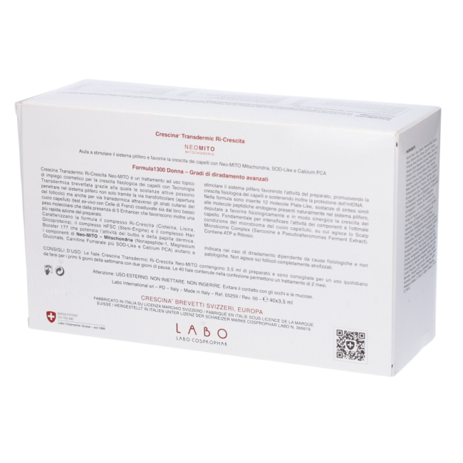 Crescina Ri-Crescita Neo Mito 1300 Donna 40 Fiale 3,5 ml