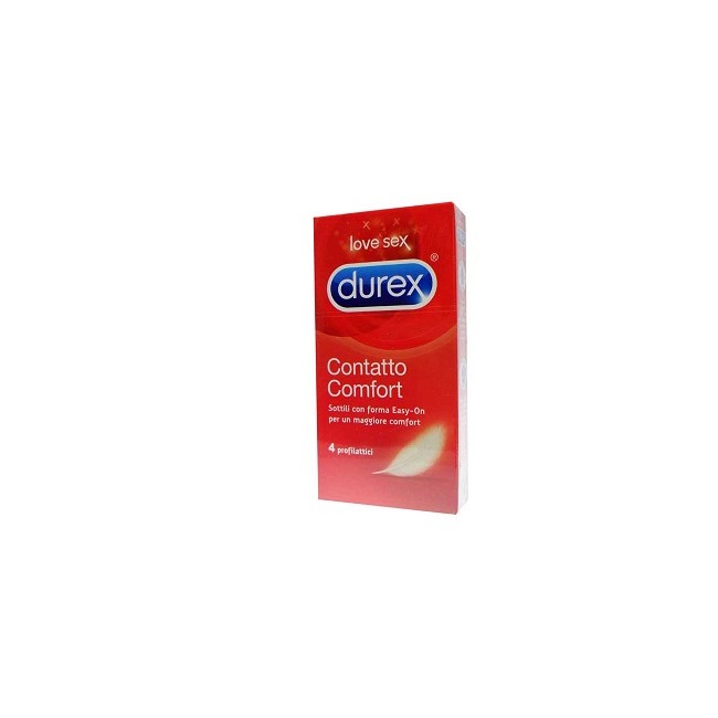 Profilattico durex contatto comfort 4 pezzi Profilattico durex contatto comfort 4 pezzi