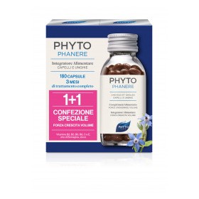 Phyto Phytophanere Integratore Alimentare Rinforzante Capelli e Unghie - Confezione 1+1 in Regalo  90+90 Capsule
