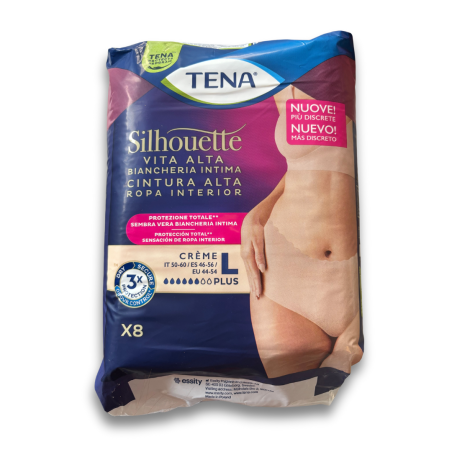 Essity Pannolone Mutandina Tena Silhouette Creme Large 8 Pezzi Essity Pannolone Mutandina Tena Silhouette Creme Large 8 Pezzi