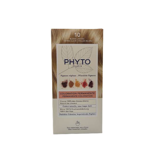 Phyto Color Kit 10 Biondo Chiarissimo Extra 1 Latte 50 Ml + 1 Crema 50 Ml + 1 Maschera 12 Ml