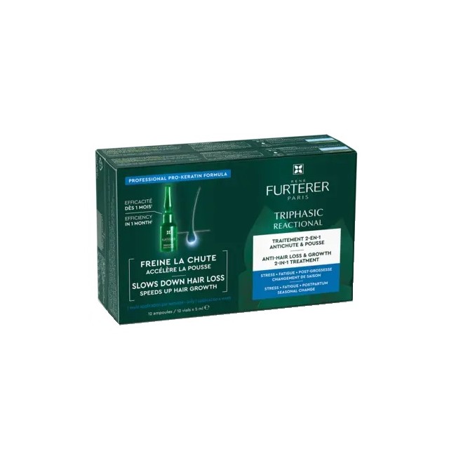 Rene Furterer Triphasic Reactional Trattamento Contro La Caduta Coffret 12 Ampolle