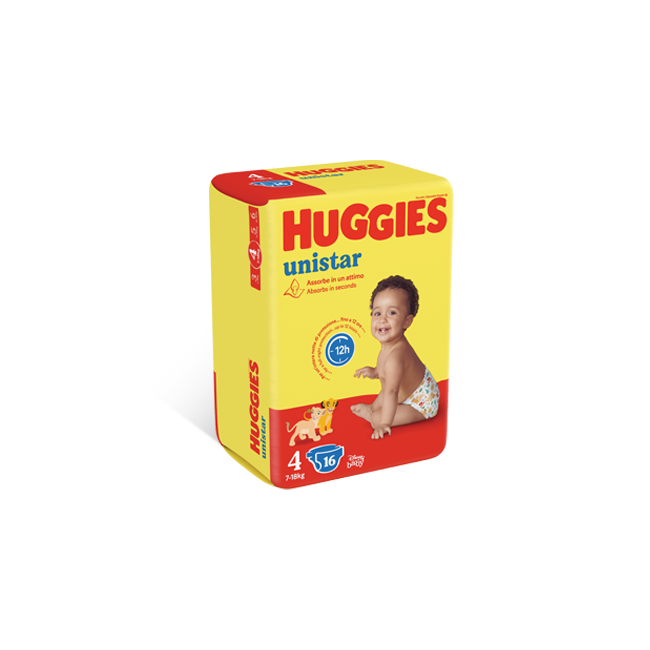 Kimberly Clark Huggies Unistar Base Taglia 4 16 Pezzi Kimberly Clark Huggies Unistar Base Taglia 4 16 Pezzi