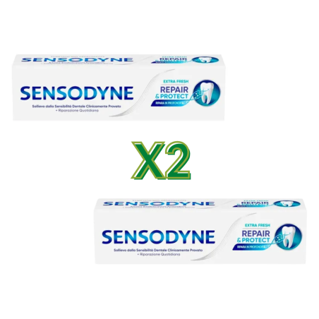 Haleon Sensodyne Repair & Protect Extra Fresh 2 Tubi Da 75 Ml Haleon Sensodyne Repair & Protect Extra Fresh 2 Tubi Da 75 Ml