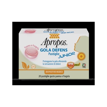 Apropos Gola Defens Pastiglie Junior Panna/Fragola