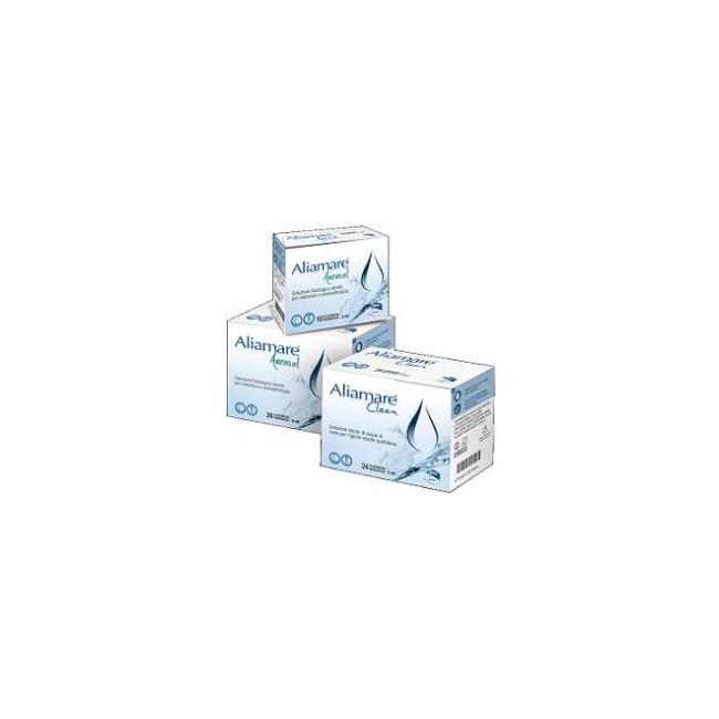 Aliamare Aerosol soluzione fisiologica per inalazioni e aerosolterapia 24 Flaconcini da 5Ml Aliamare Aerosol soluzione fisiologica per inalazioni e aerosolterapia 24 Flaconcini da 5Ml