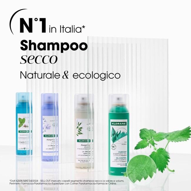 Klorane Shampoo secco Ortica e Vitamina e capelli scuri 150 ml Klorane Shampoo secco Ortica e Vitamina e capelli scuri 150 ml