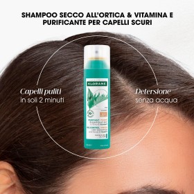 Klorane Shampoo secco Ortica e Vitamina e capelli scuri 150 ml Klorane Shampoo secco Ortica e Vitamina e capelli scuri 150 ml