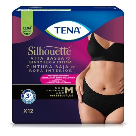 Essity Pannolone A Mutandina Assorbente Tena Silhouette Noir M Vita Bassa 12 Pezzi
