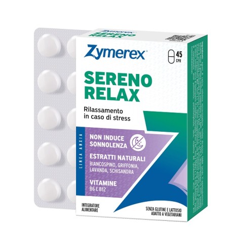 Zymerex Sereno Relax per rilassamento e benessere mentale 45 compresse Zymerex Sereno Relax per rilassamento e benessere mentale 45 compresse