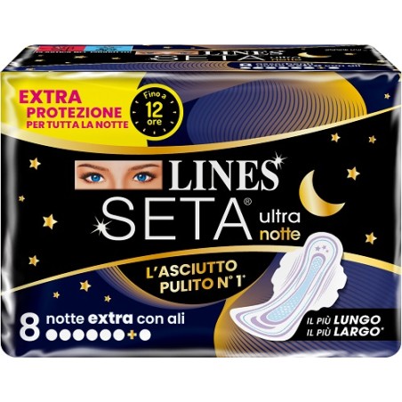 Fater Lines Seta Ultra Assorbenti Notte 8 Pezzi