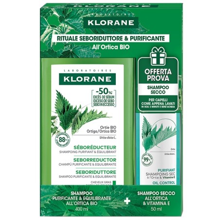 Klorane Kit Seboriduttore & Purificante all'Ortica BIO Klorane Kit Seboriduttore & Purificante all'Ortica BIO