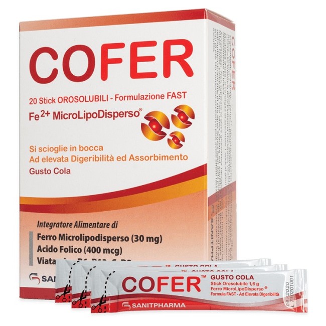 Sanitpharma Cofer 20 Stick Orosolubili Gusto Cola