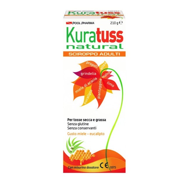 Pool Pharma Kuratuss Natural Sciroppo Adulti Per Tosse Secca E Grassa Con Misurino Dosatore Gusto Miele Eucalipto 210 G Pool Pharma Kuratuss Natural Sciroppo Adulti Per Tosse Secca E Grassa Con Misurino Dosatore Gusto Miele Eucalipto 210 G