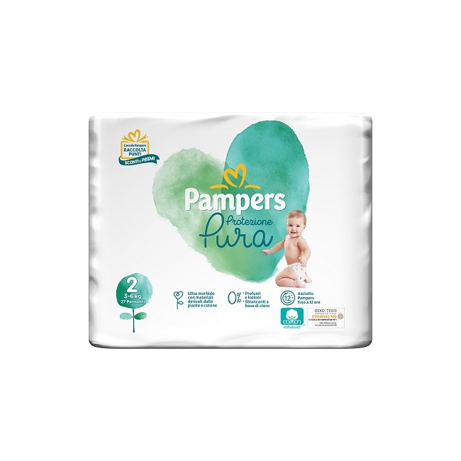 Fater Pampers Protezione Pura Naturello Mini Cp 27 Pezzi Fater Pampers Protezione Pura Naturello Mini Cp 27 Pezzi
