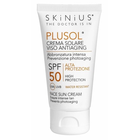Skinius Plusol Crema Solare Viso Spf50 50 Ml Skinius Plusol Crema Solare Viso Spf50 50 Ml