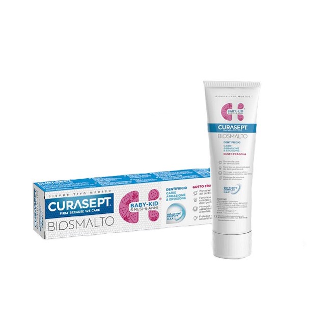 Curasept Biosmalto Dentifricio Baby Kid Fragola Carie Abrasione & Erosione 50 Ml Curasept Biosmalto Dentifricio Baby Kid Fragola Carie Abrasione & Erosione 50 Ml