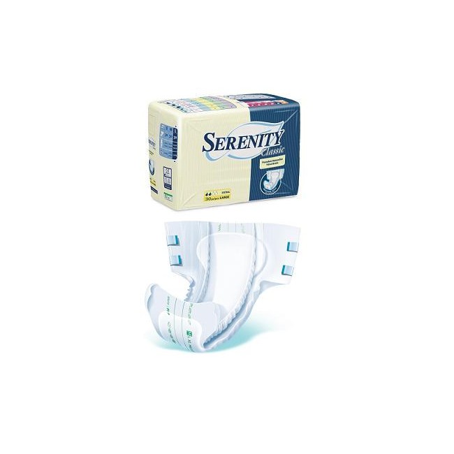 Pannolone Per Incontinenza A Mutandina Serenity Classic Super Taglia Medium 30 Pezzi Pannolone Per Incontinenza A Mutandina Serenity Classic Super Taglia Medium 30 Pezzi