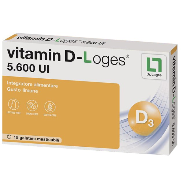 Biofarmex Vitamin D-loges 15 Gelatine Masticabili Gusto Limone Biofarmex Vitamin D-loges 15 Gelatine Masticabili Gusto Limone