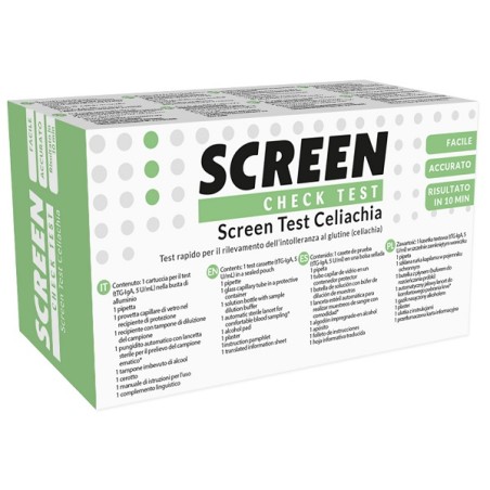 Screen Italia Screen Test Rapido Screen Test Celiachia Per Rilevazione Intolleranza Glutine 1 Pezzo Screen Italia Screen Test Rapido Screen Test Celiachia Per Rilevazione Intolleranza Glutine 1 Pezzo