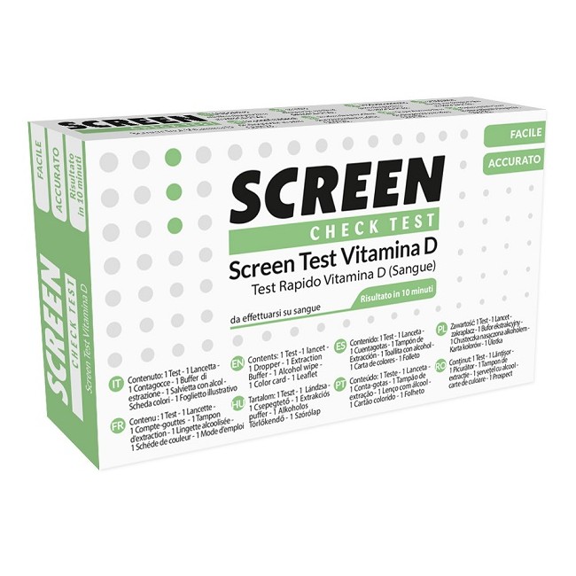 Screen Italia Screen Test Rapido 25-idrossivitamina D Pungidito 1 Pezzo Screen Italia Screen Test Rapido 25-idrossivitamina D Pungidito 1 Pezzo