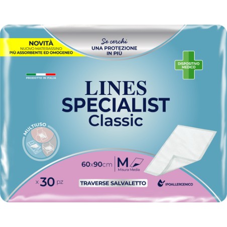 Fater Traversa Assorbente Lines Specialist Classic Misura 60x90 Cm 30 Pezzi