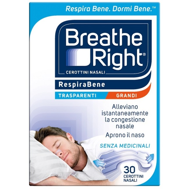 E. F. A. S. Cerotti Nasali Breathe Right Trasparenti Grandi 30 Pezzi