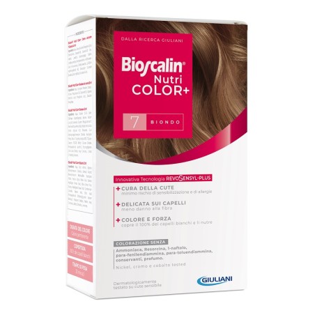 Giuliani Bioscalin Nutricolor Plus 7 Biondo Crema Colorante 40 Ml + Rivelatore Crema 60 Ml + Shampoo 12 Ml + Trattamento Finale Giuliani Bioscalin Nutricolor Plus 7 Biondo Crema Colorante 40 Ml + Rivelatore Crema 60 Ml + Shampoo 12 Ml + Trattamento Finale
