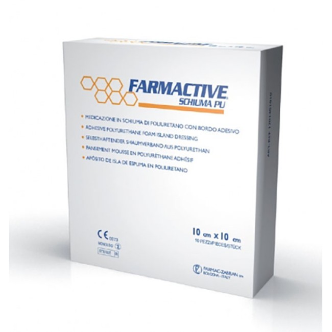 Farmac-Zabban Cerotto Farmactive Schiuma In Poliuretano 10x10 Cm 10 Pezzi Farmac-Zabban Cerotto Farmactive Schiuma In Poliuretano 10x10 Cm 10 Pezzi