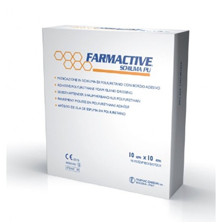 Farmac-Zabban Cerotto Farmactive Schiuma In Poliuretano 10x10 Cm 10 Pezzi