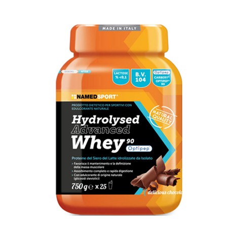 Named Hydrolysed Advanced Whey Delicious Chocolate Barattolo Polvere Orale 750 G Named Hydrolysed Advanced Whey Delicious Chocolate Barattolo Polvere Orale 750 G