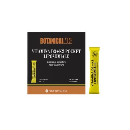 PromoPharma Vitamina D3+k2 Liposomiale Pocket 20 Stick PromoPharma Vitamina D3+k2 Liposomiale Pocket 20 Stick