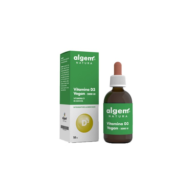 Algem Natura Vitamina D3 Vegan 2000 Ui 50 Ml Algem Natura Vitamina D3 Vegan 2000 Ui 50 Ml