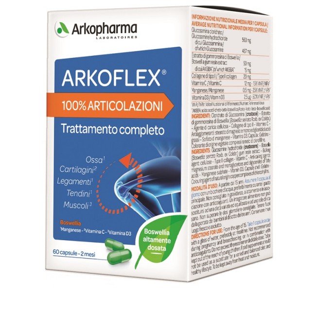 Arkopharma Arkoflex 100% Articolazioni 60 Capsule Arkopharma Arkoflex 100% Articolazioni 60 Capsule