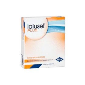 Ialuset Plus Garze Indicate nel Trattamento di Ferite Infette e Ustioni 10x10cm 10 Pezzi