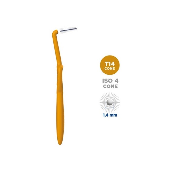 Scovolino Curasept Proxi Angle Misura T14 Conico Iso 4 Colore Ocra Diametro 1,4 Mm Scovolino Curasept Proxi Angle Misura T14 Conico Iso 4 Colore Ocra Diametro 1,4 Mm