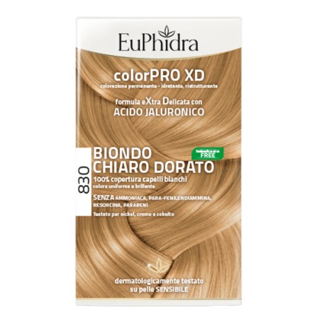 Zeta Farmaceutici Euphidra Colorpro Xd 830 Biondo Chiaro Dorato Gel Colorante Capelli In Flacone + Attivante + Balsamo + Guanti Zeta Farmaceutici Euphidra Colorpro Xd 830 Biondo Chiaro Dorato Gel Colorante Capelli In Flacone + Attivante + Balsamo + Guanti