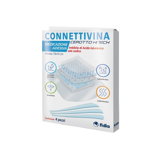 Fidia Farmaceutici Cerotto Connettivina Hitech 10 X 10 Cm 4 Pezzi