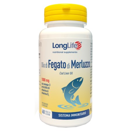 Longlife Olio Fegato Merluzzo 1000 Mg 60 Perle Longlife Olio Fegato Merluzzo 1000 Mg 60 Perle