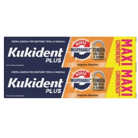 Procter & Gamble Kukident Bipacco Morso Insuperabile Crema Adesiva Dentiere 57 G X 2