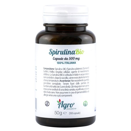 AGROINIZIATIVE Srl SOC. AGR. Spirulina Bio 100 Capsule AGROINIZIATIVE Srl SOC. AGR. Spirulina Bio 100 Capsule