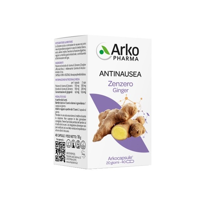 Arkopharma Arko Capsule Zenzero 40 Capsule Arkopharma Arko Capsule Zenzero 40 Capsule