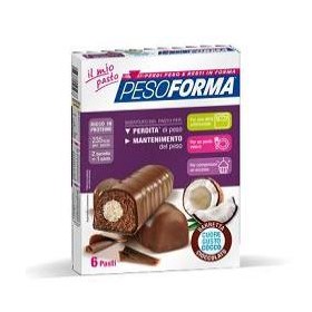 Pesoforma Barrette Cioccolato Cuore Cocco 6P 372G