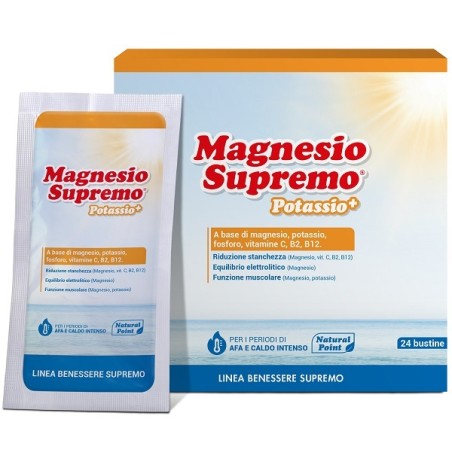 Natural Point Magnesio Supremo Potassio+ 24 Bustine Natural Point Magnesio Supremo Potassio+ 24 Bustine