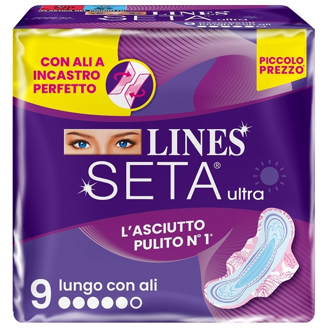 Fater Lines Seta Ultra Assorbenti Lungo Ali Dwct 9 Pezzi Fater Lines Seta Ultra Assorbenti Lungo Ali Dwct 9 Pezzi