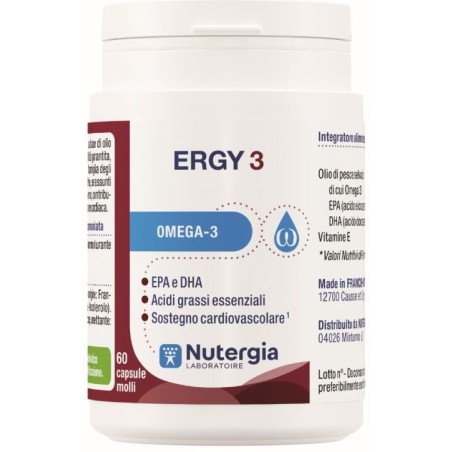 Laboratoire Nutergia Ergy 3 60 Capsule Laboratoire Nutergia Ergy 3 60 Capsule
