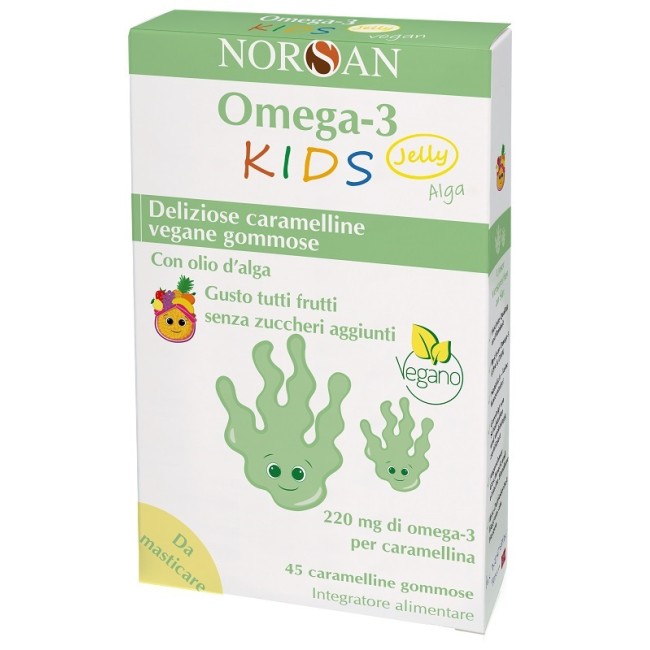 Norsan Omega 3 Kids Jelly Alga 45 Caramelle Gommose Norsan Omega 3 Kids Jelly Alga 45 Caramelle Gommose