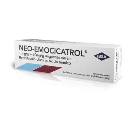 IBSA Farmaceutici Neo-emocicatrol 1 Mg/g + 20 Mg/g Unguento Nasale Benzalconio Cloruro Acido Tannico IBSA Farmaceutici Neo-emocicatrol 1 Mg/g + 20 Mg/g Unguento Nasale Benzalconio Cloruro Acido Tannico