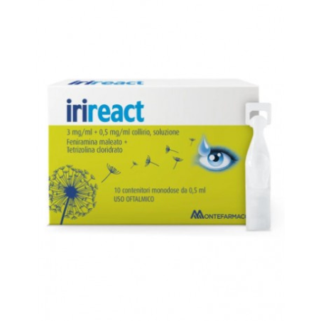 Montefarmaco Irireact 3 Mg/ml + 0,5 Mg/ml Collirio, Soluzione In Contenitore Monodose Montefarmaco Irireact 3 Mg/ml + 0,5 Mg/ml Collirio, Soluzione In Contenitore Monodose