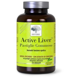 New Nordic Active Liver 60 Pastiglie Gommose Senza Zucchero Gusto Pesca/mango